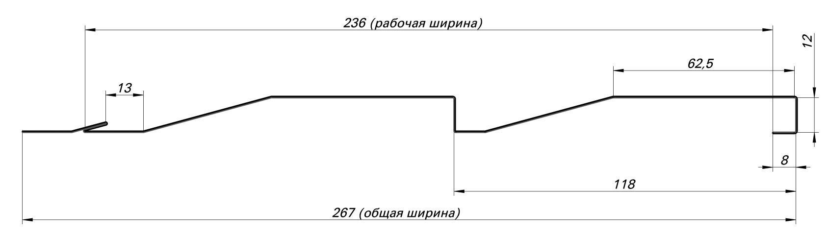 Сайдинг металлический Корабельная доска SteelArt 0.45 мм, 