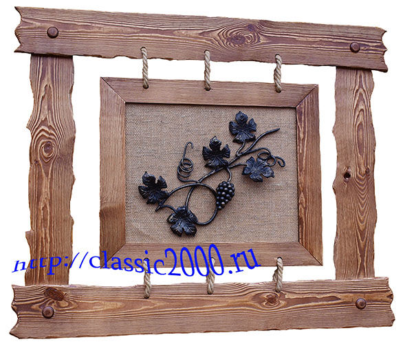 Картина деревянная декоративная с рамкой