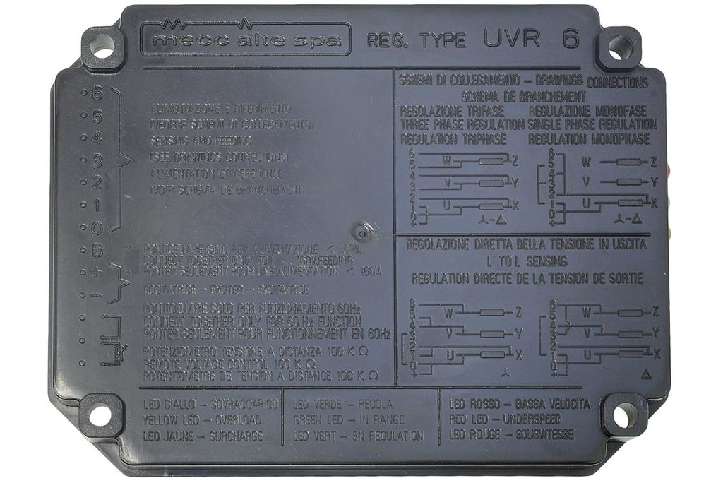 Регулятор напряжения Mecc Alte , UVR 6 / TYPE UVR 6 AVR 2