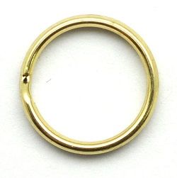 10мм кольцо витое, сталь, желтое