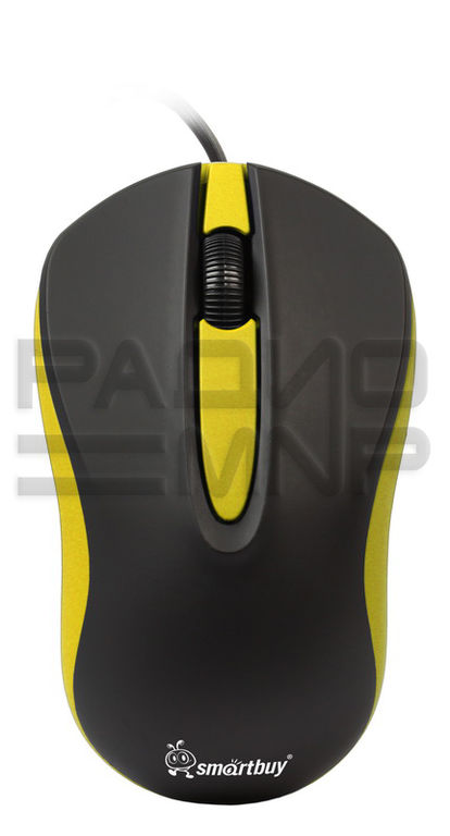 Мышь компьютерная Smartbuy 329, USB (черно-желтая) 2