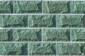 Фасадная плитка Колотый камень 264х127 мм цвет зелёный 