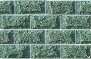 Фасадная плитка Рваный камень 127х267 мм цвет зелёный
