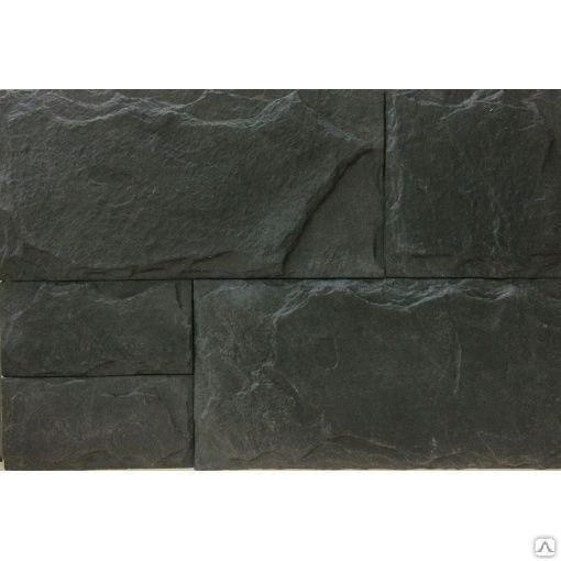 Облицовочная плитка Рваный камень 162х334 мм цвет графитовый