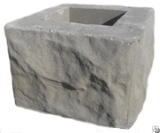 Камень для ж/б столба (300*300*200) фундамент забора
