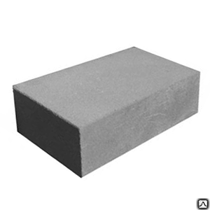 Кирпич бетонный полнотелый гладкий 390х180х90 мм графитовый