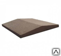 Козырек бетонный для ограждений широкий 270х390х55 мм коричневый