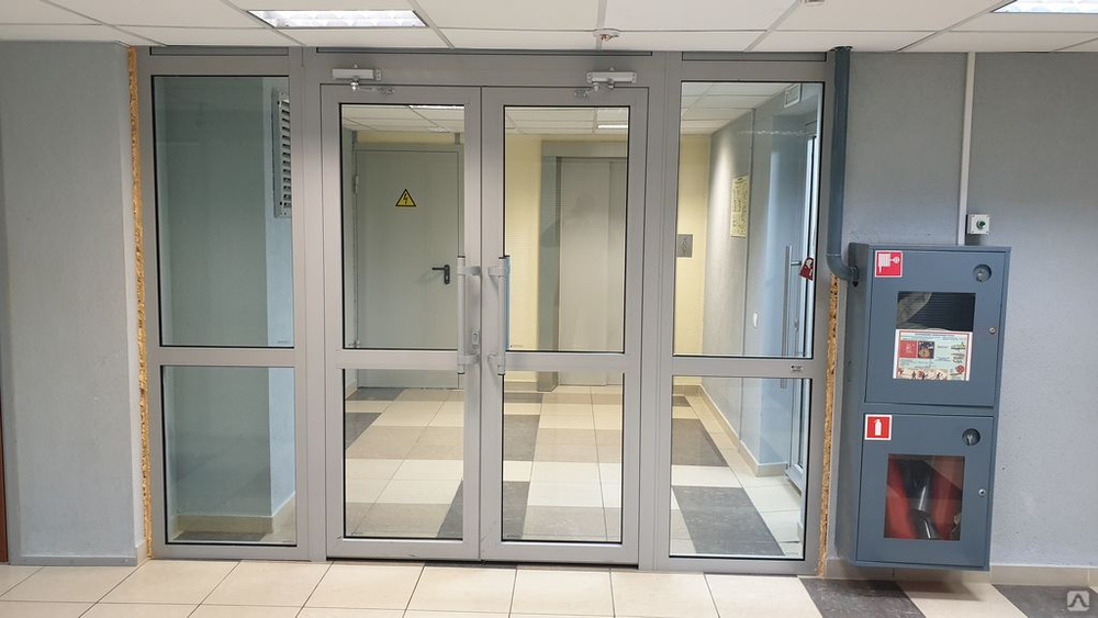 Перегородка алюминиевая с прозрачным стеклянным заполнением купить в ...