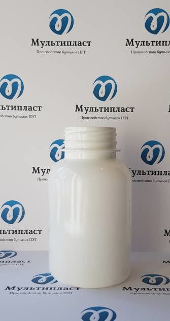 ПЭТ бутылка 0,25 л (белая) для напитков и молочной продукции с широким горл