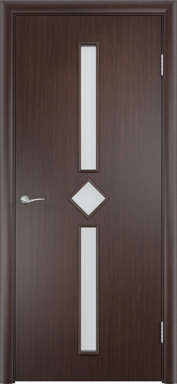 Дверь межкомнатная ламинированная остекленная "Диадема". Цвет - венге