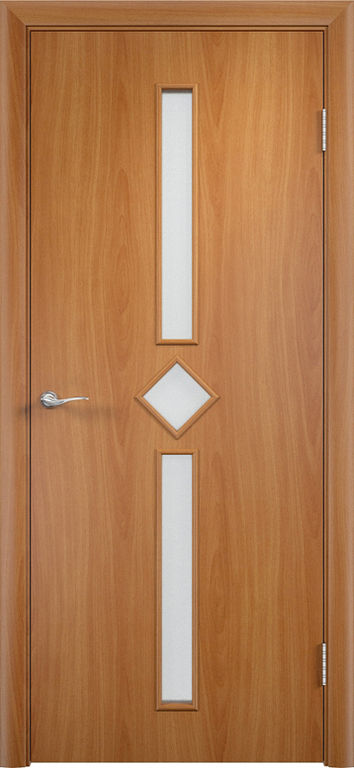 Дверь межкомнатная ламинированная остекленная "Диадема". Цвет - миланский