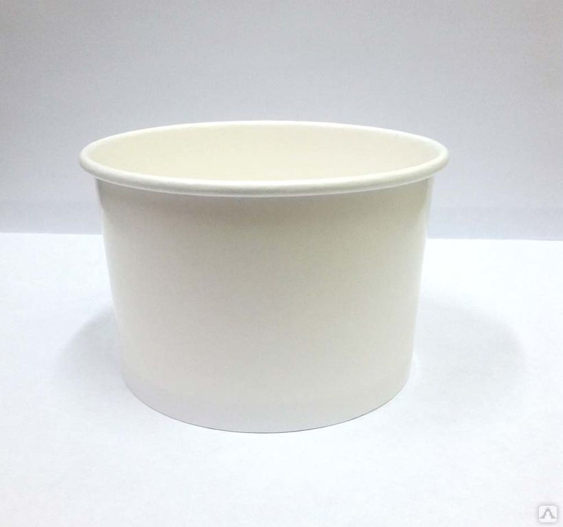 Креманка для мороженого 290 мл, D 93 x H 63 мм, бумага белый
