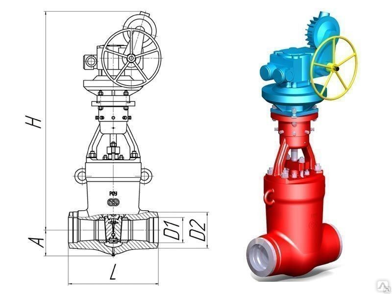 Задвижка 881-100-Э Ду100 Ру255 под приварку, цена в Челябинске от ...
