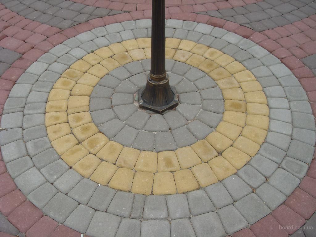 Плитка тротуарная Готика 70 мм желтый хаки