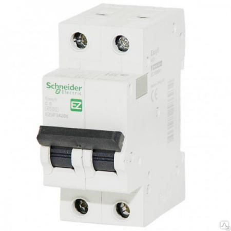 Выключатель автоматический 2п 20А С 4,5кА EASY9 Schneider Electric