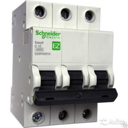 Выключатель автоматический 3п 16А С 4,5кА EASY9 Schneider Electric
