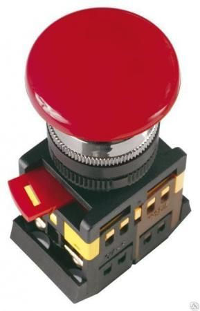 Кнопка AEAL-22 Грибок с фиксацией красный d22 мм 1НО+1НЗ ИЭК