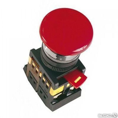 Кнопка AEА-22 Грибок красный d22 мм 1НО+1НЗ ИЭК