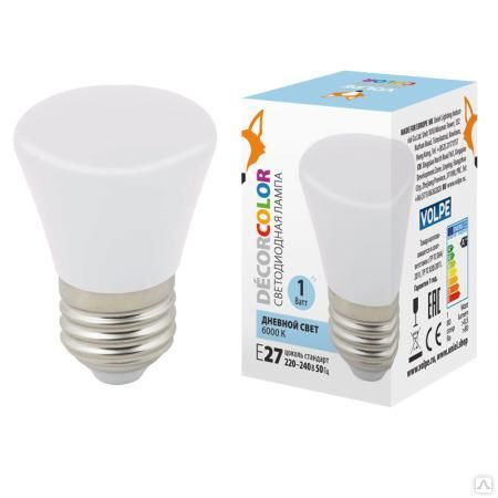 Лампа светодиодная LED-D45-1W/6000K/E27/FR/С BELL декоративная