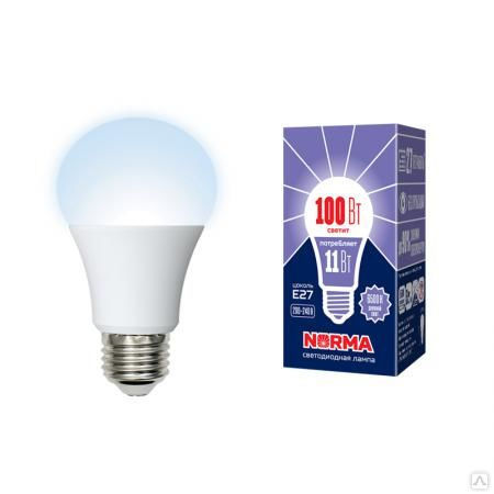 Лампа светодиодная LED-A60-11W/DW/E27/FR/NR Форма "A" матовая