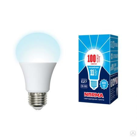 Лампа светодиодная LED-A60-11W/NW/E27/FR/NR Форма "A" матовая