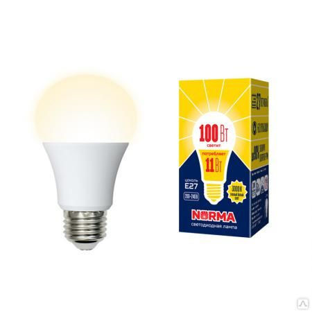 Лампа светодиодная LED-A60-11W/WW/E27/FR/NR Форма "A" матовая