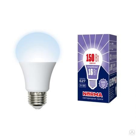 Лампа светодиодная LED-A60-16W/DW/E27/FR/NR Форма "A" матовая