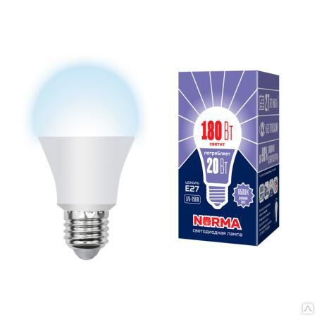 Лампа LED-A65-20W/DW/E27/FR/NR Лампа светодиодная. Форма "A", матовая. Сери