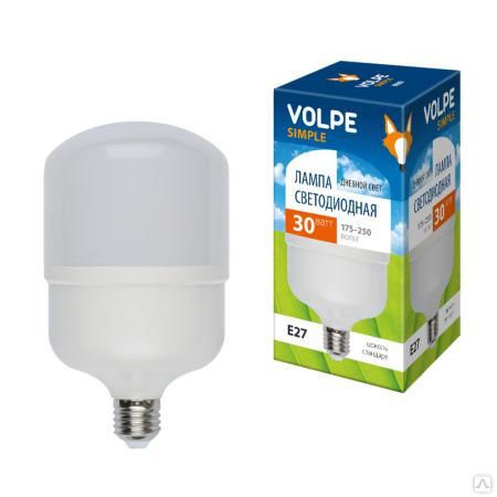Лампа LED-M80-30W/DW/E27/FR/S Лампа светодиодная. Матовая. Серия Simple. Дн