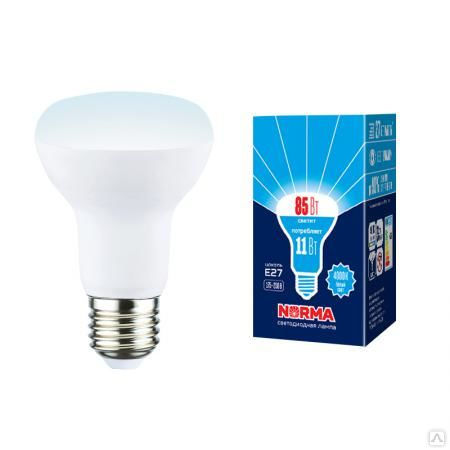 Лампа светодиодная LED-R63-11W/4000K/E27/FR/NR Форма "Рефлектор"