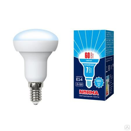 Лампа светодиодная LED-R50-7W/NW/E14/FR/NR Форма "Рефлектор"