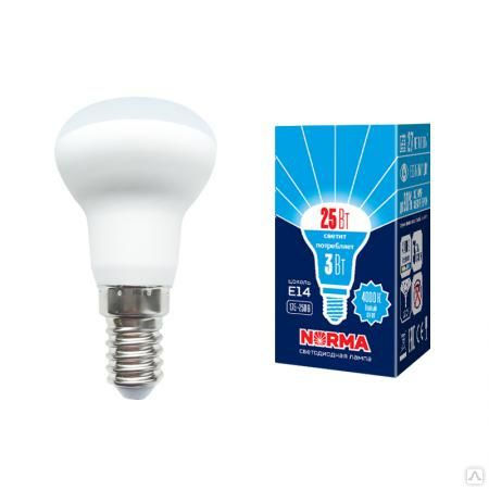 Лампа светодиодная LED-R39-3W/4000K/E14/FR/NR Форма "Рефлектор"