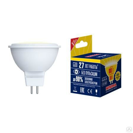 Лампа LED-JCDR-7W/WW/GU5.3/NR Лампа светодиодная. Форма "JCDR", матовая. Се