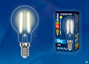 Лампа LED-G45-13W/3000K/E14/CL PLS02WH Лампа светодиодная. Форма "шар", про 