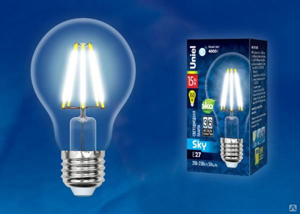 Лампа LED-A70-15W/4000K/E27/CL PLS02WH Лампа светодиодная. Форма "A", прозр