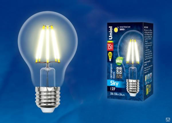 Лампа LED-A70-15W/3000K/E27/CL PLS02WH Лампа светодиодная. Форма "A", прозр