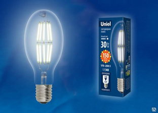 Лампа LED-ED90-30W/DW/E40/CL GLP05TR Лампа светодиодная, прозрачная. Дневно 