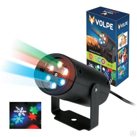 Светильник проектор ULI-Q306 4W/RGB BLACK SNOWFLAKE Светодиодный светильник-проектор