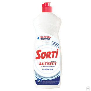 Средство для мытья посуды антибактериальное 900 г SORTI "Контроль чистоты" 