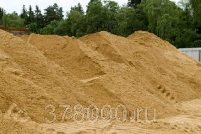 Песок навалом карьерный (желтый) на подсыпку