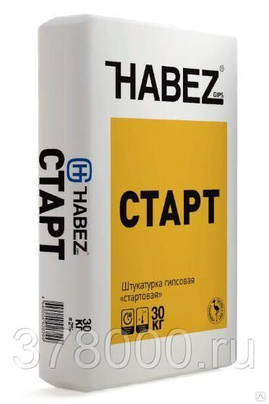 Штукатурка гипсовая ХАБЕЗ Старт, 30 кг Habez-Gips