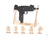 Резинкострел макет деревянный стреляющий Пистолет-пулемет UZI #3