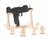 Резинкострел макет деревянный стреляющий Пистолет-пулемет UZI #4