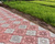Плитка тротуарная ромашка восточная (в паре) вибролитая (серая и красная) 298х298х45 мм, кв.м #11
