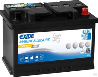 Аккумулятор лодочный Exide Equipment Gel ES650 (56 Ah) 
