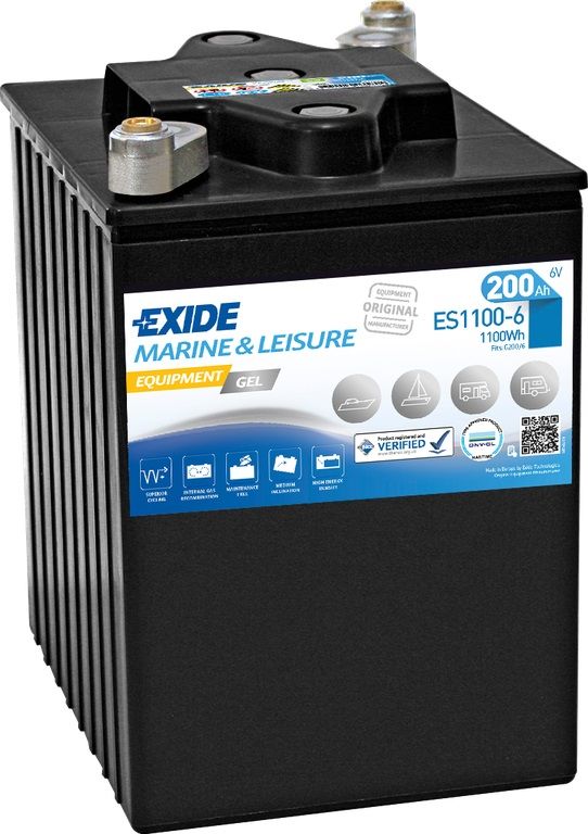 Аккумулятор лодочный Exide Equipment Gel ES1100-6 (200 Ah)