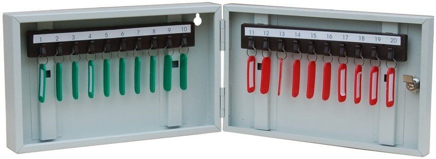 Металлический шкаф для ключей без брелков 210х350х75 мм (КЛ-20) Металл-Заво