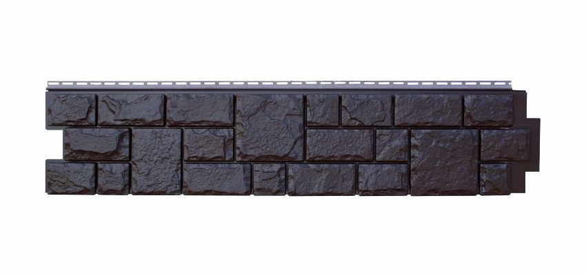 Фасадная панель Я-Фасад Екатерининский камень, уголь 1407х327 мм