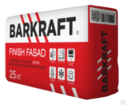Шпаклевка цементная Баркрафт FINISH FASAD 25 кг