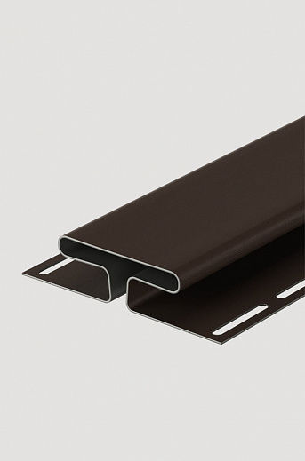 H-профиль соединительный 13 мм для сайдинга Деке, длина 3 м Шоколад